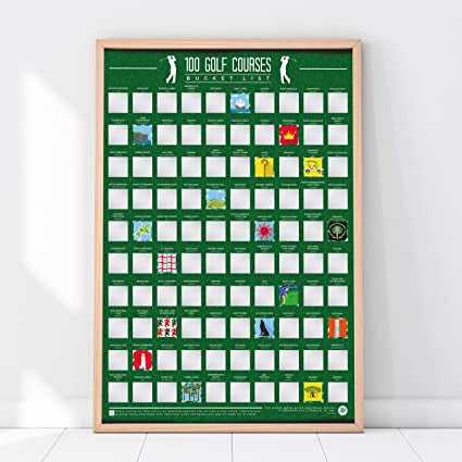 100 Golf Courses Scratch Off Poster – Oh Man!
